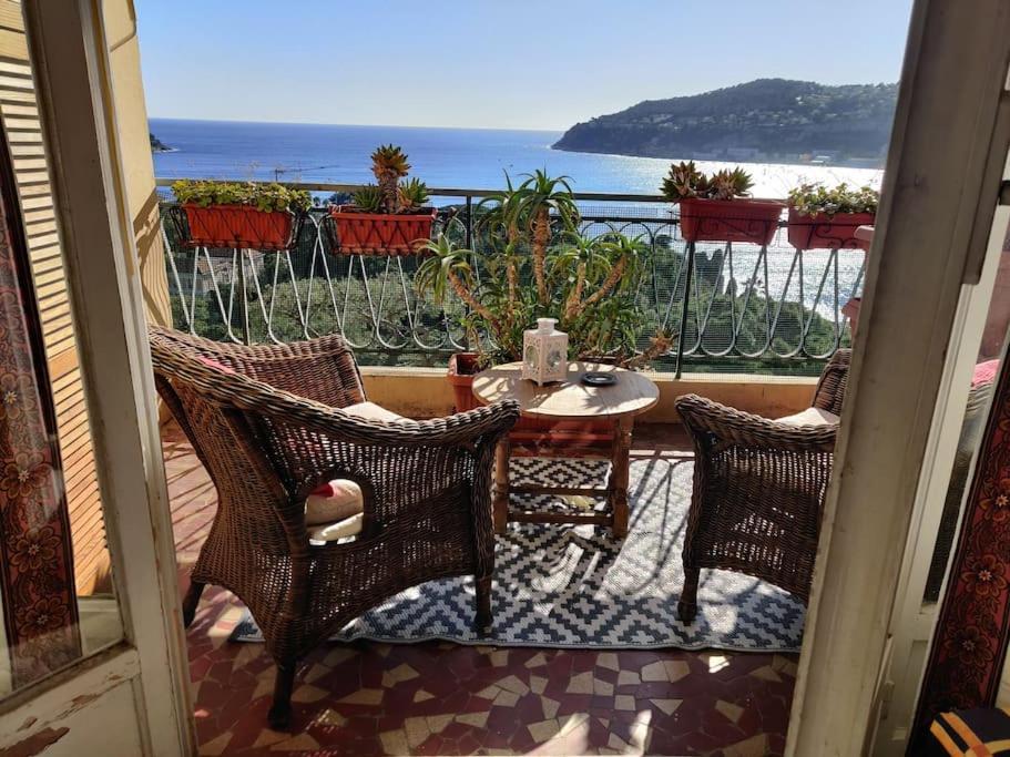 Vintage Flat On Villefranche Bay - Free Car Park ภายนอก รูปภาพ